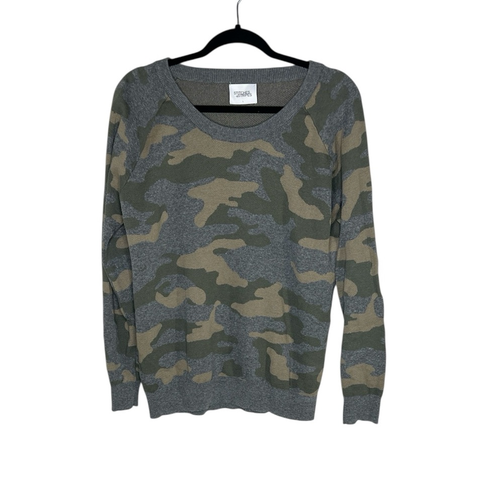Stitches + Stripes Wynona Cotton Blend Camo Camouflage Sweater size Large